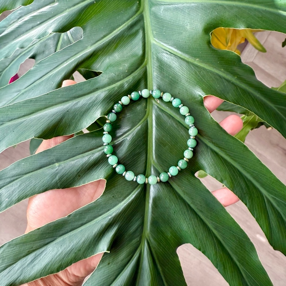 Green Aventurine & Hematite bracelet (one) - Picture 2 of 6